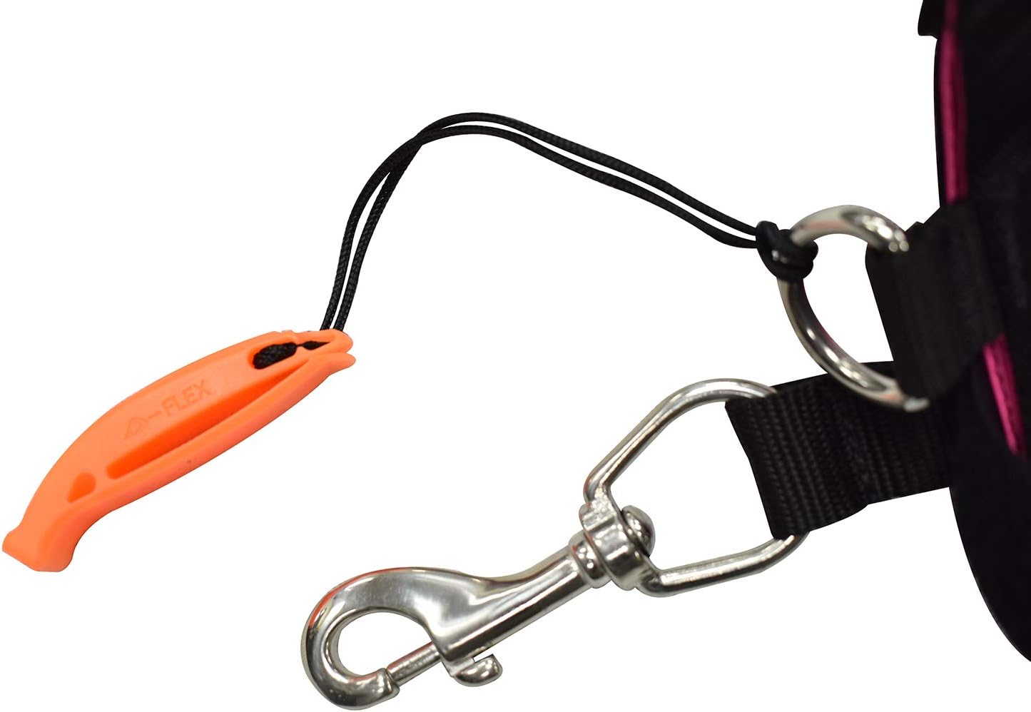 Scuba-Choice 6ft Surface Marker Buoy, High-Visibility Dive Signal Tube with Whistle, Durable Nylon TPU, Compact & BCD-Compatible, Easy Oral Inflator for Diving, Freediving - Underwater Safety – Pink