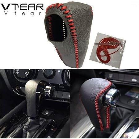 Amazon Vtear ホンダ ベゼル Hrv Hr V Xrv Xr V カーギアセット手縫い本革変速レバーカバーギアカバー保護ケース For Honda Vezel 平成26年 令和1年 14 19 赤 シフトノブ 車 バイク