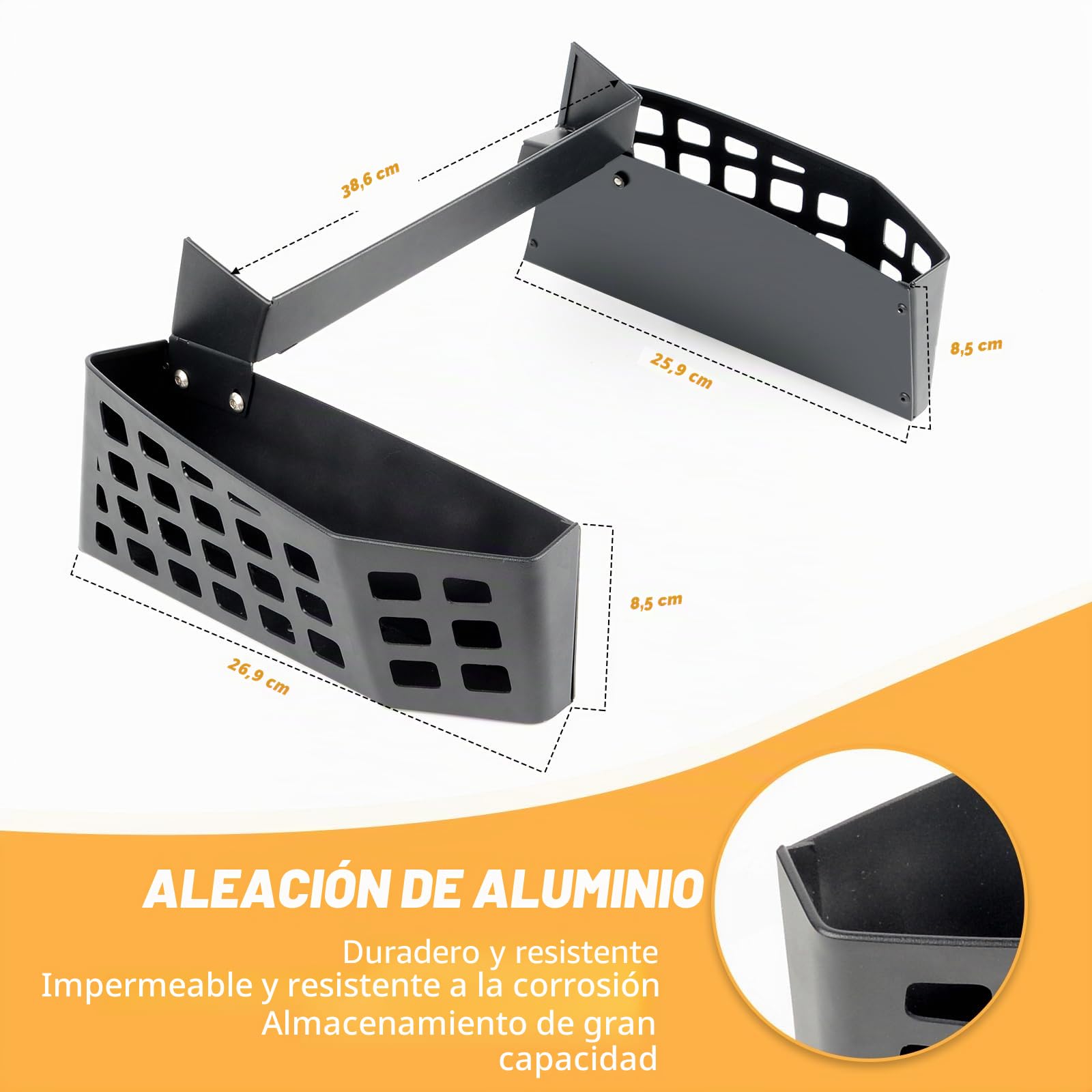 MAIKER - Caja de almacenamiento de metal para palanca de cambios JK de transmisión automática, consola central, bandeja de engranajes compatible con Jeep Wrangler JK JKU 2011-2018, estilo táctico