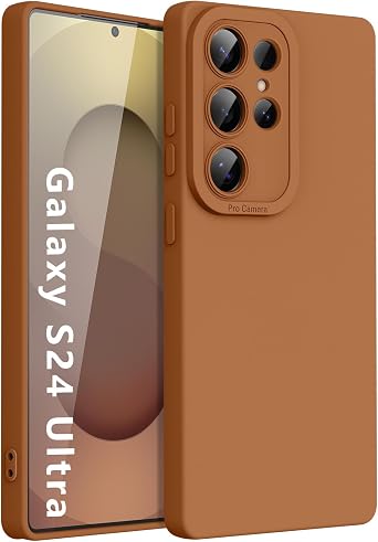 for Samsung Galaxy S24 Ultra Case.Soft TPU Phone Cover Matte Back Protective.Slim Light Thin Case for Galaxy S24 Ultra. Brown, S24 Ultra
