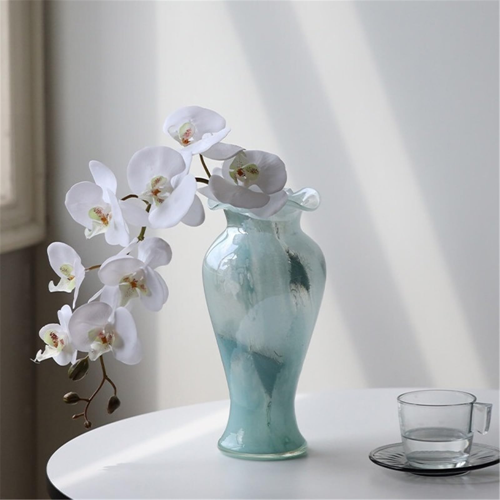 vasi per Arredamento Decorazione Vaso Antico in Vetro Blu
