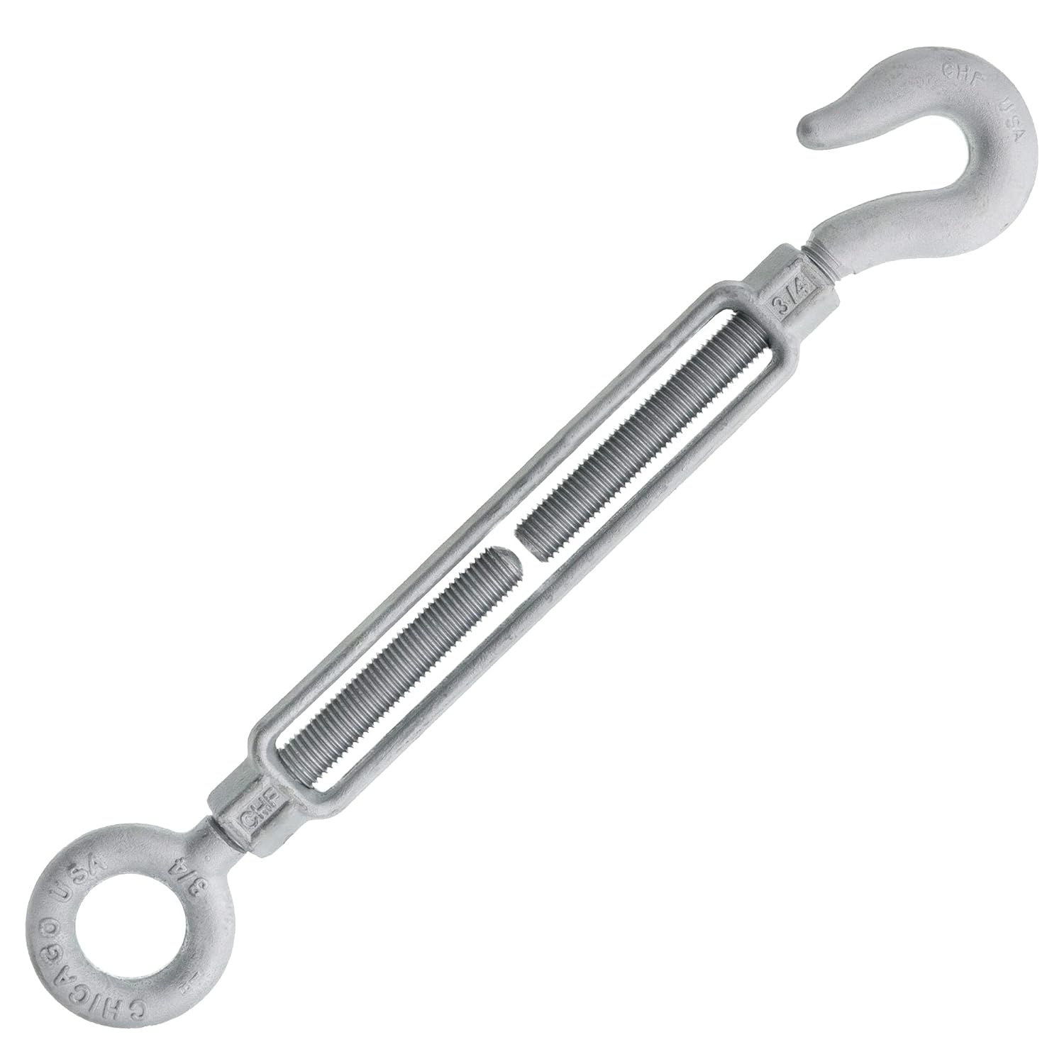 Chicago Hardware 01751 0 Carbon Hook and Eye Turnbuckle, Galvanized