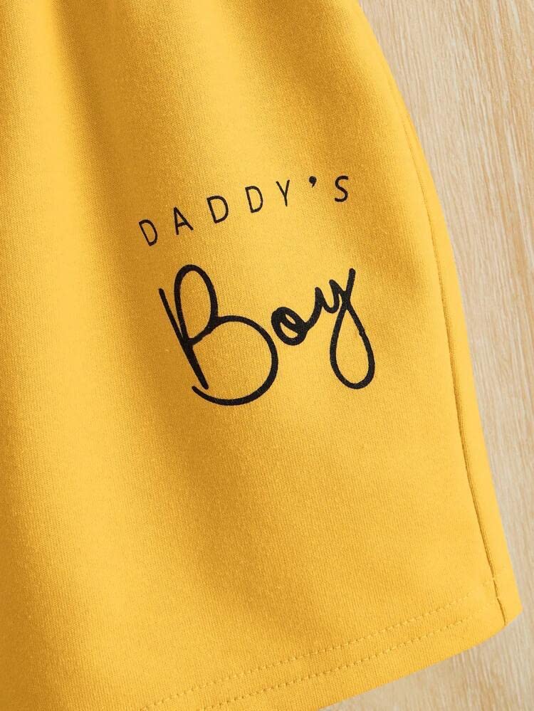 Image of PSFLY Daddy Boy's T-Shirt and Shorts Set | Cotton Kids Printed Dress