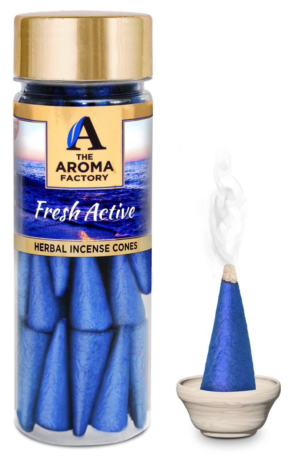The Aroma Factory Incense Dhoop Cone for Pooja, Fresh Active (100% Herbal & 0% Charcoal) 1 Bottle x 90g (B0B1B75XJG) Amazon Price History, Amazon Price Tracker