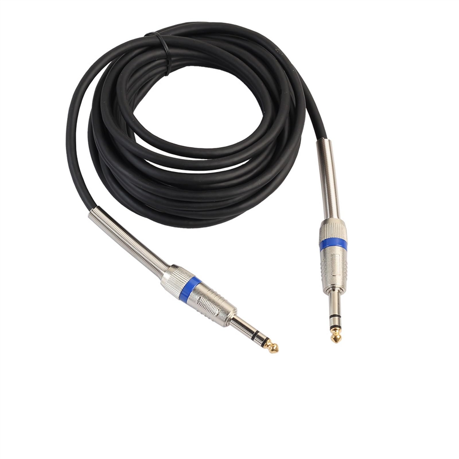 kabel audio instrumentu muzycznego Kabel Do Gitary Elektrycznej Ze Stopu Cynku Z Podwójnym Ekranem 6,35 Mm Wtyk Stereo Męski-męski Ze Sprężyną Na Końcu(20 meters)