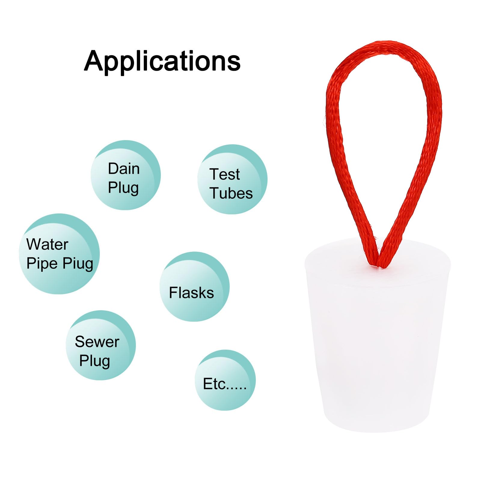 sourcing map Silicone Caoutchouc Conique Prise 32mm to 42mm