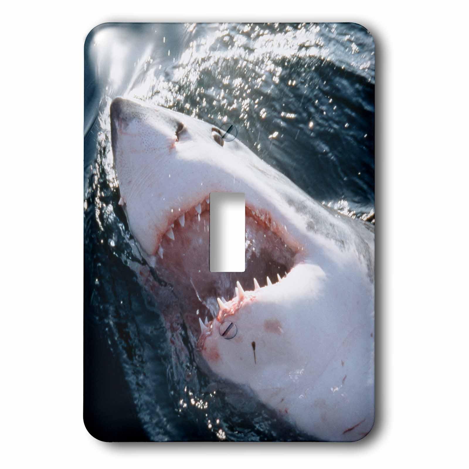 Interrupteur grand requin sur mer blanc pour décorer une chambre enfant thème océan