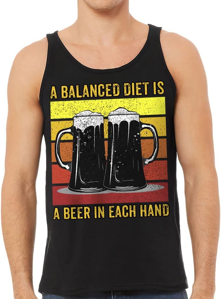 Funny Beer Tank - Retro Beer Workout Tank - Quote Jersey Tank
