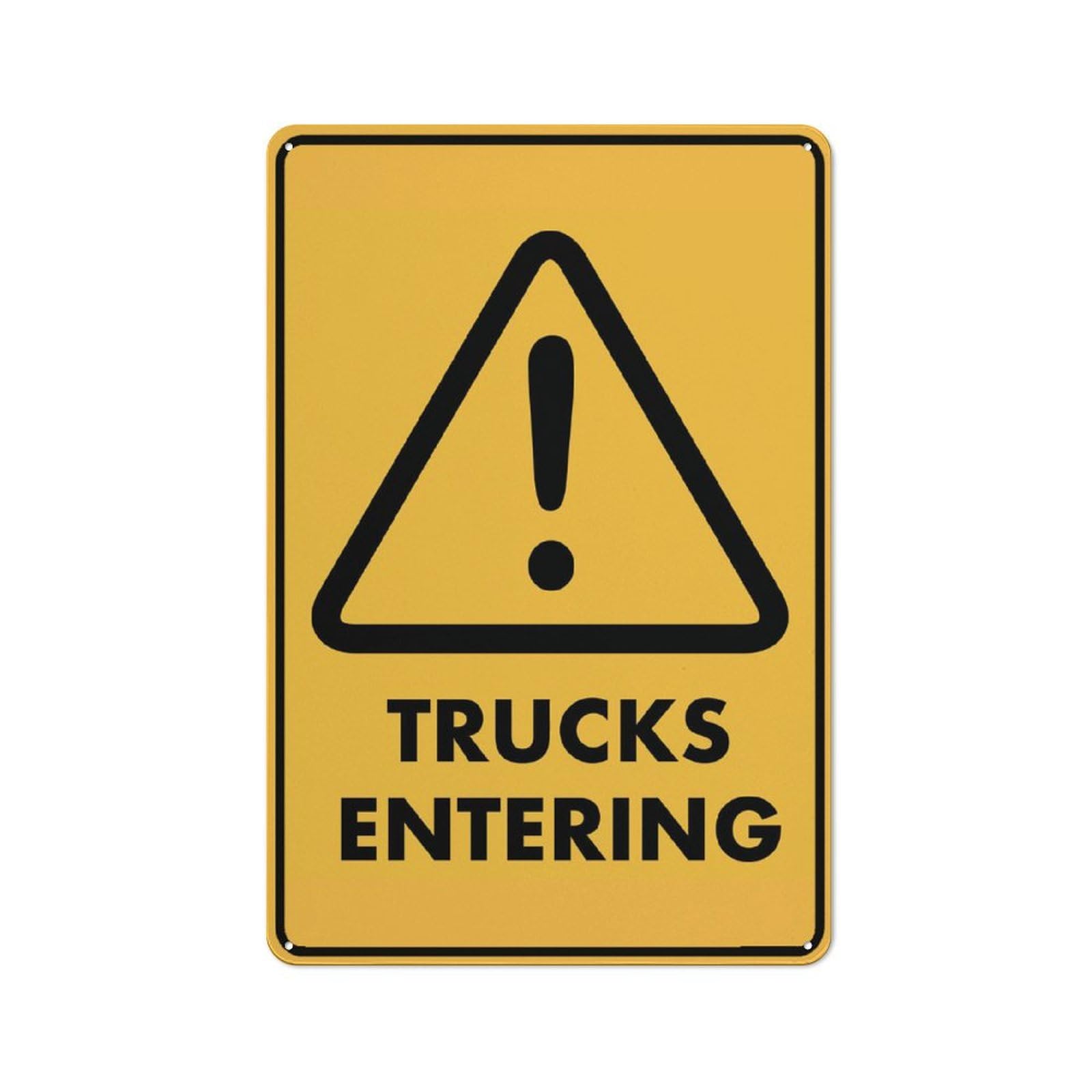 Beware Trucks Entering 12X8 Inch Tin Sign Great For Garden And Yard Wall Decor