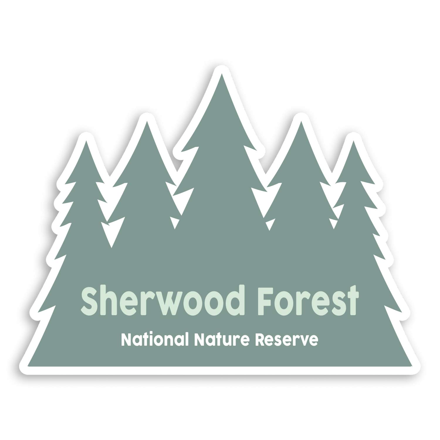 Destination Vinyl Ltd Multi 2 X 10Cm Sherwood Forest England Vinyl Stickers - Hiking Luggage Sticker #30414 (10Cm Wide)