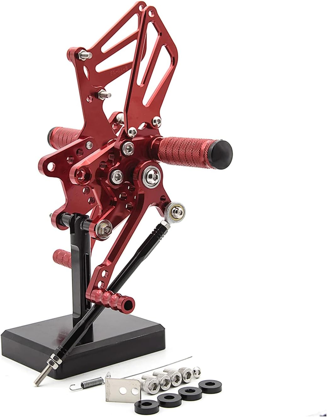 Motorcycle Aluminum Rearsets Foot pegs Rear Sets Footrest Fit for Suzuki GSXR1000 2000 2001 2002 2003 2004 GSXR750 1996-2005 SV650/SV650S SV1000/S 1998-2014 (Black)
