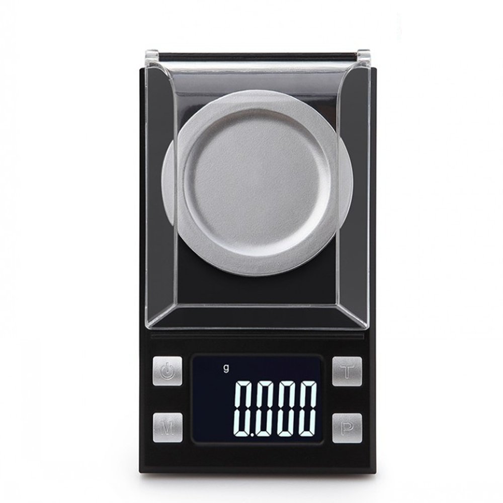 Balanza de Quilates de joyería de Alta precisión de 0.001g Mini balanza portátil de miligramos para Pesar Joyas en Polvo