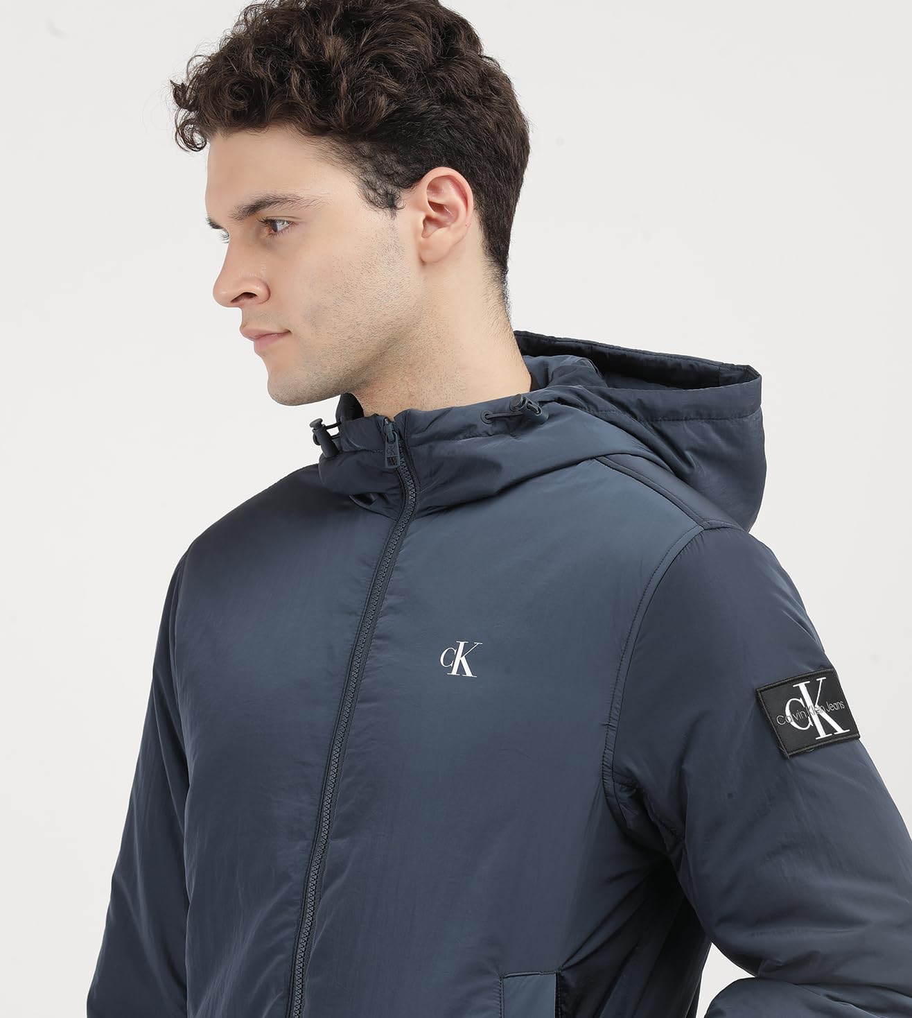 Calvin Klein Inne kurtki Mężczyźni Wyściełana Bluza Z Kapturem Harrington J30j325596