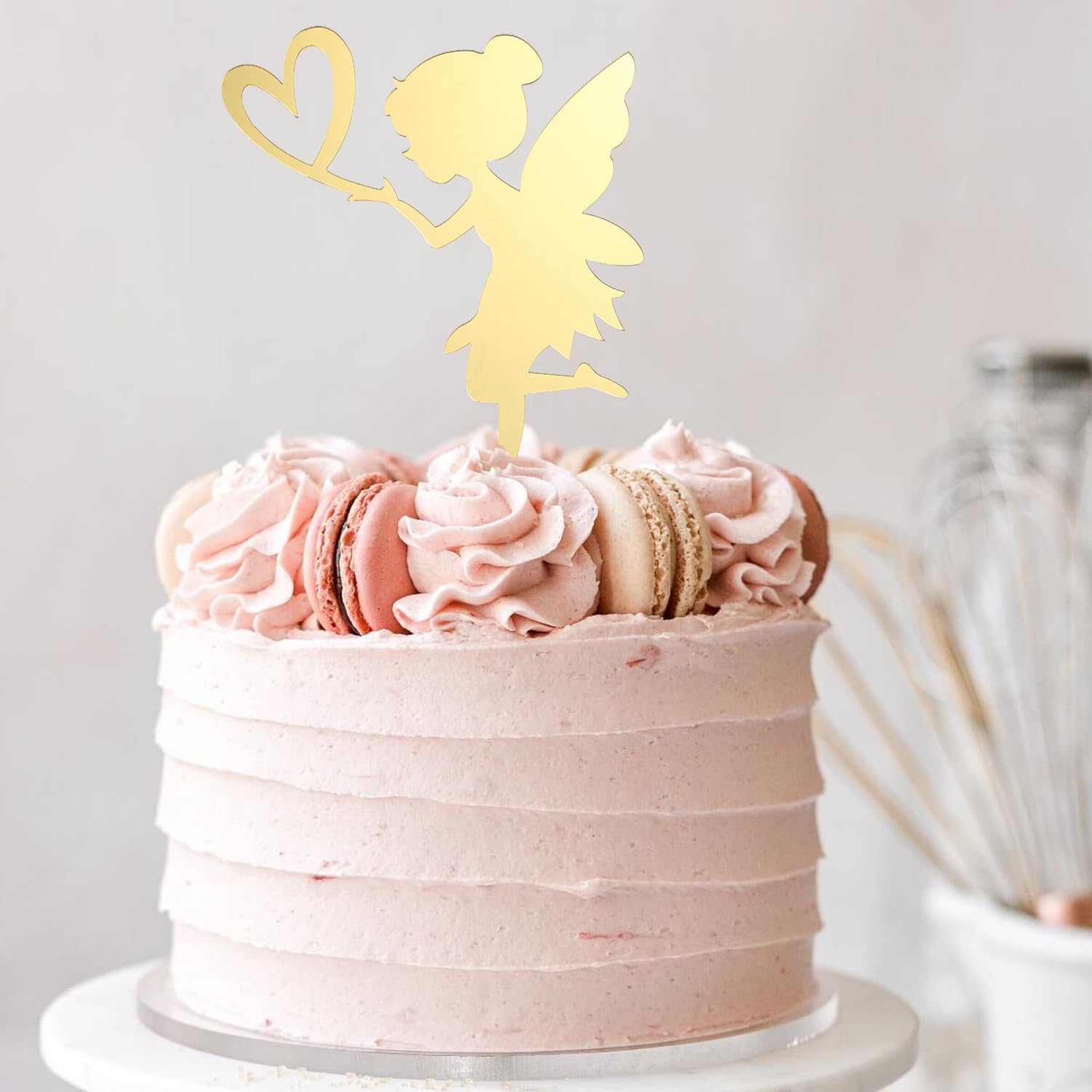 Bejotaa Gold Mirror Acrylic Birthday Cake Topper - Happy Birthday Decor, Reusable, No Assembly Needed - View #3