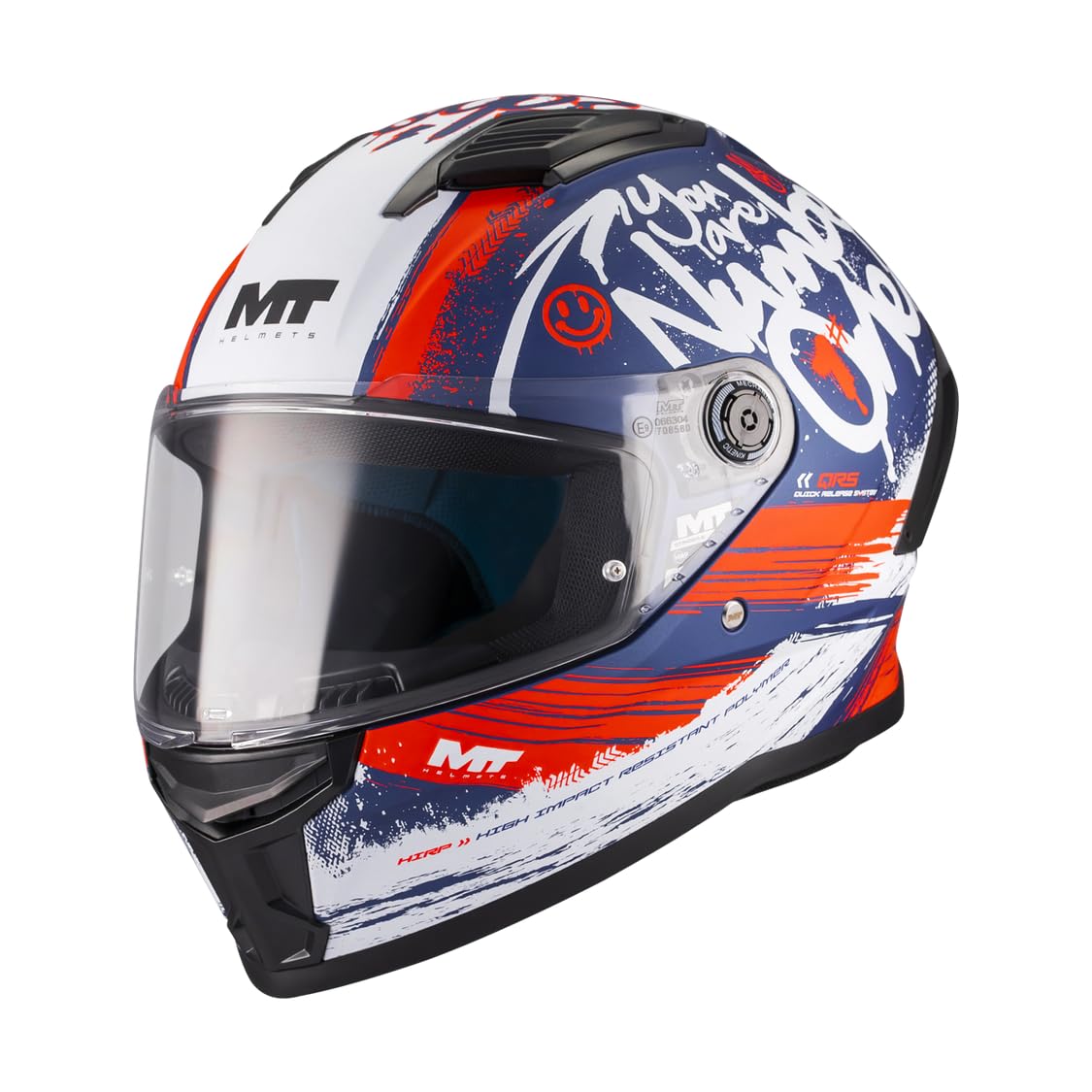 MT Helmets Stinger 2 – Casco Moto Integral Deportivo con Pantalla Antivaho Compatible con Pinlock, Visor Solar Full Vision, Interior Lavable y Calota HIRP | Homologado ECE 22.06 & DOT