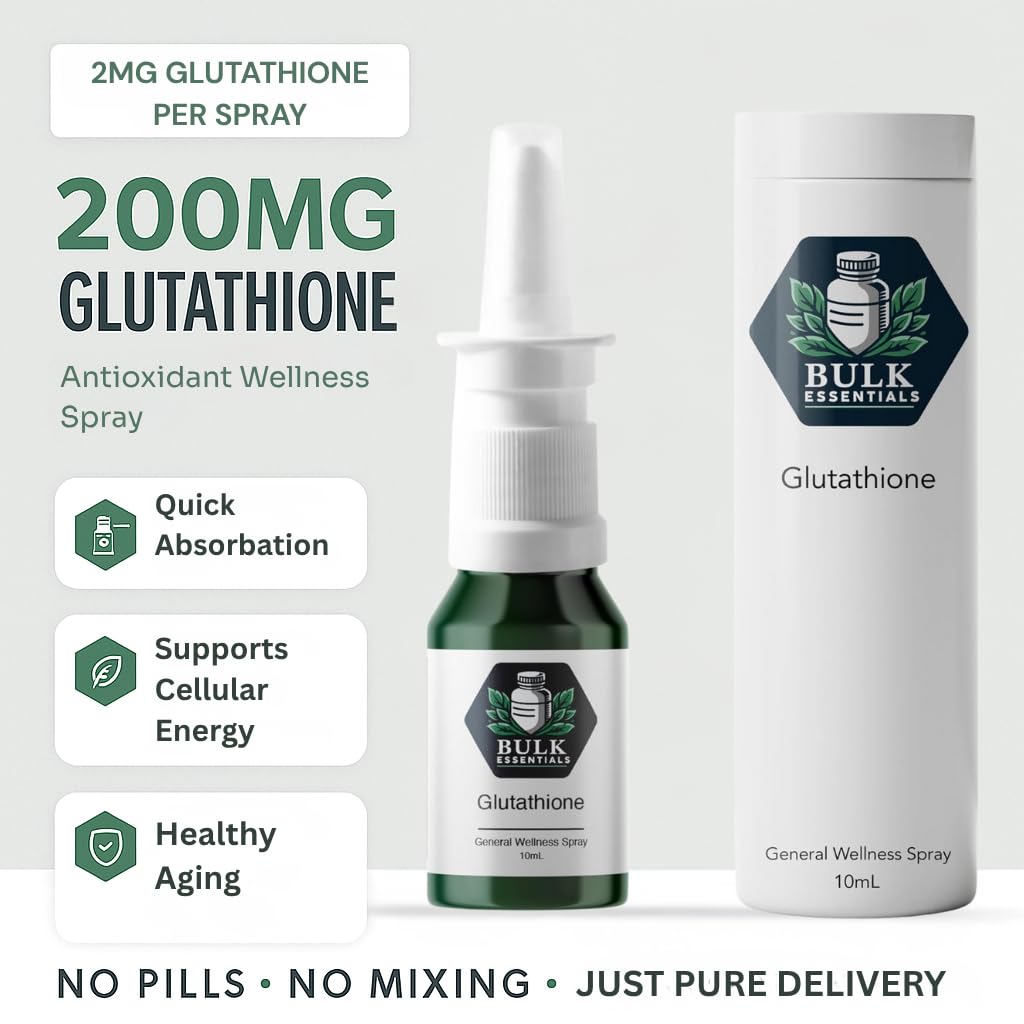 100% Pure Glutathione Supplement Spray, 2mg Per Spray, 100 Servings