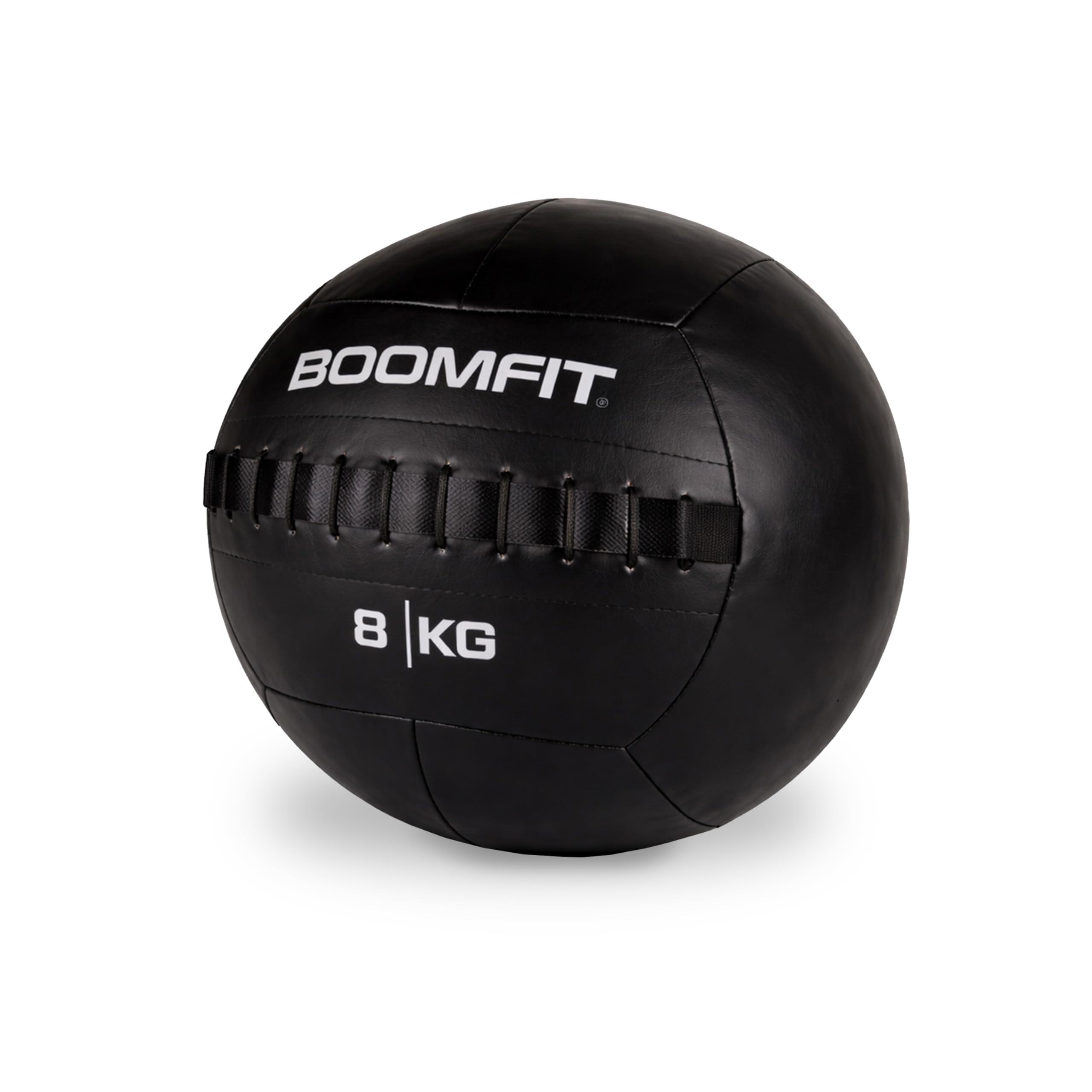 BOOMFIT Wall Ball 2-15kg | Medecine Ball Lestée pour Crossfit et WOD | Ballon de Fitness en Cuir Synthétique | Puissance Explosive et Musculation | Athlètes et Home Gym