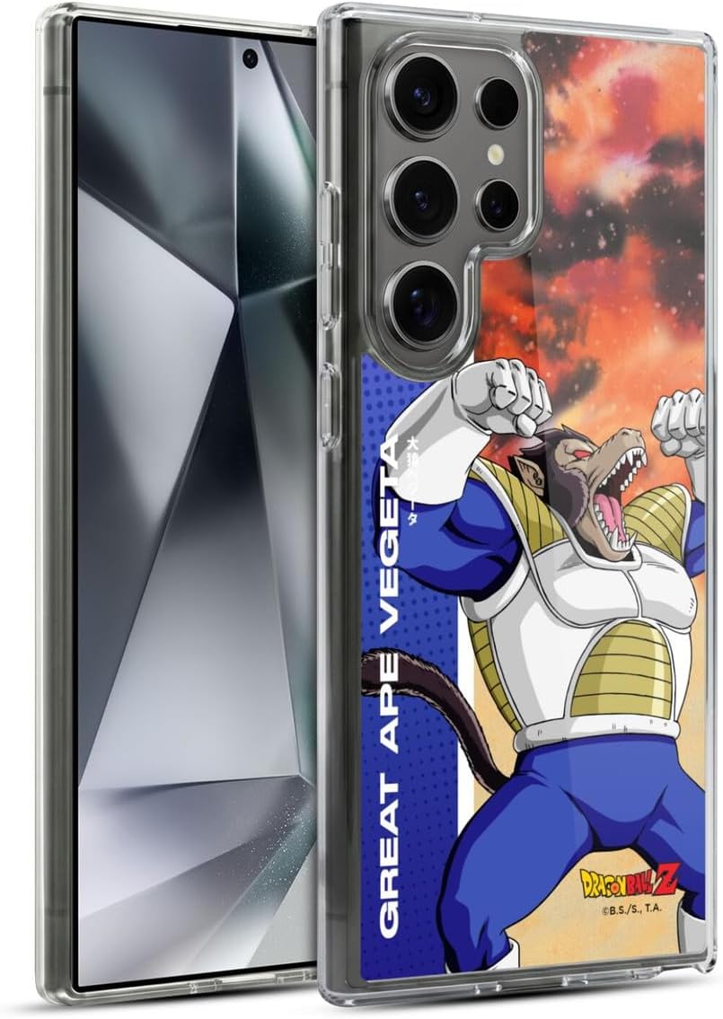 Head Case Designs Officially Licensed Dragon Ball Z Great Ape Vegeta Saiyan Arc Characters Gel Case [Military Grade Protection] Compatible with Samsung Galaxy S24 Ultra 5G and Compatible with MagSafe