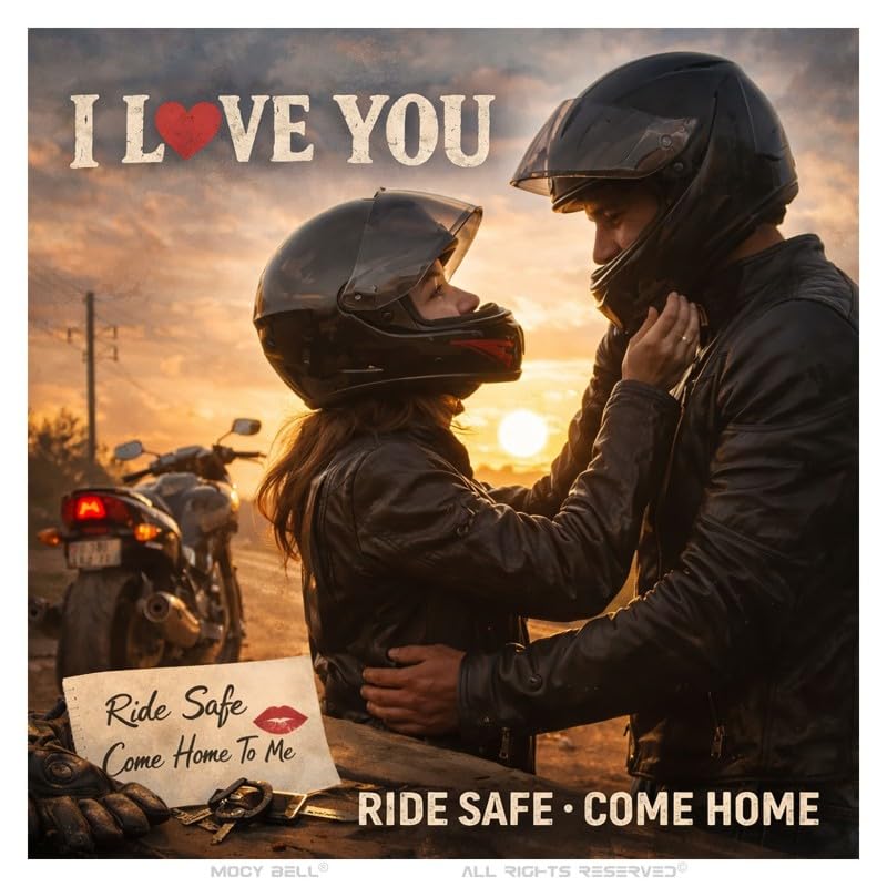 Clochette Moto Noir Mat - Gremlin Bell Moto - Guardian Bell - I Love You - Ride Safe - Come Home - Acier Inoxydable 316L