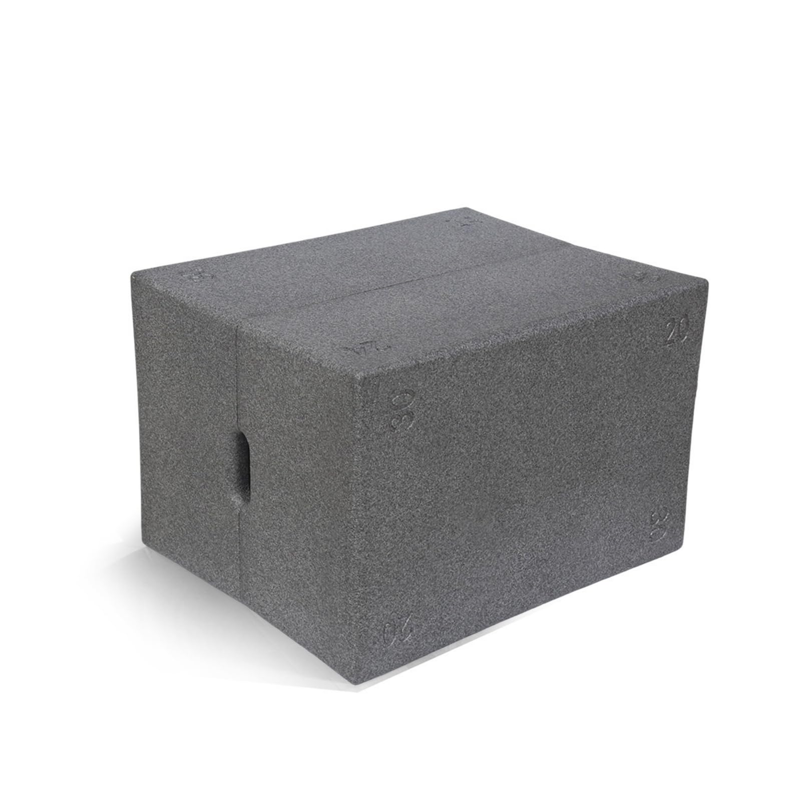 Milageto de Salto de Entrenamiento Caja Pliométrica Banco de Salto Step Deportivo Espuma con Marcas en Relieve y Base Estable Adecuado para Ejercicios de, Gris