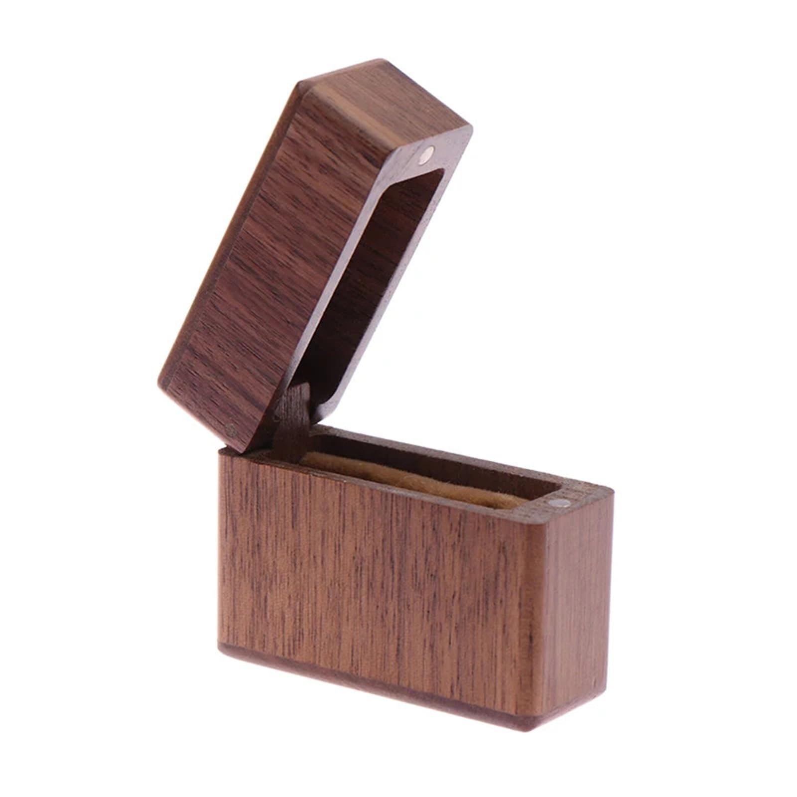 WWYYZAYC Engagement Ring Box For Proposal Wood Small Holder Unique Shape