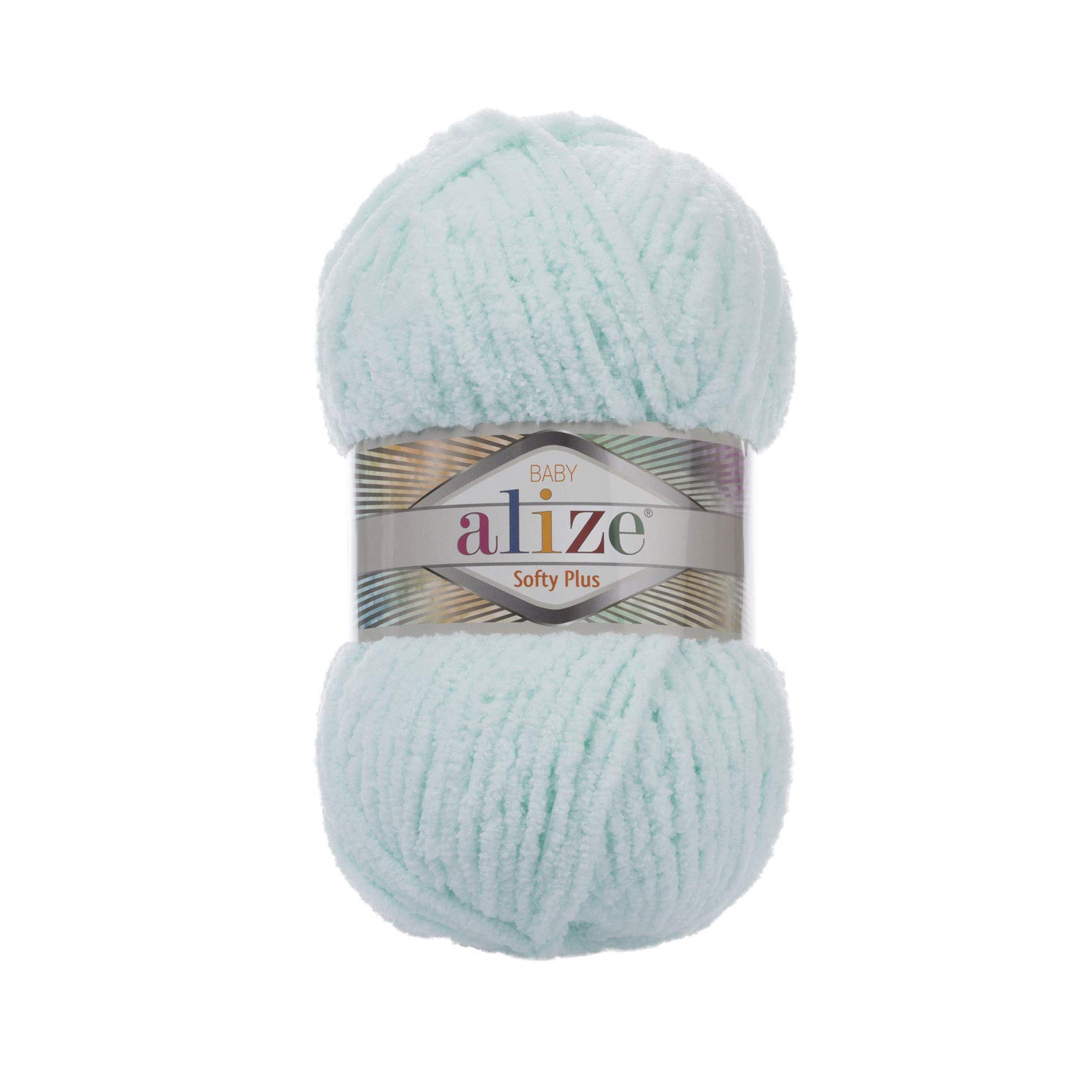 Acrylic Micropolyester Yarn Alize Baby Softy Plus Thread Crochet Hand Knitting Baby Blanket Yarn Lot of 4skn 400gr 524yds Color 15 Water Green