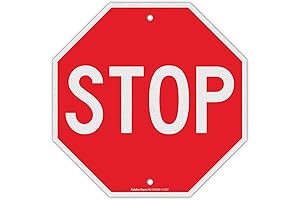 Reflective Slow Traffic Stop Warning Sign