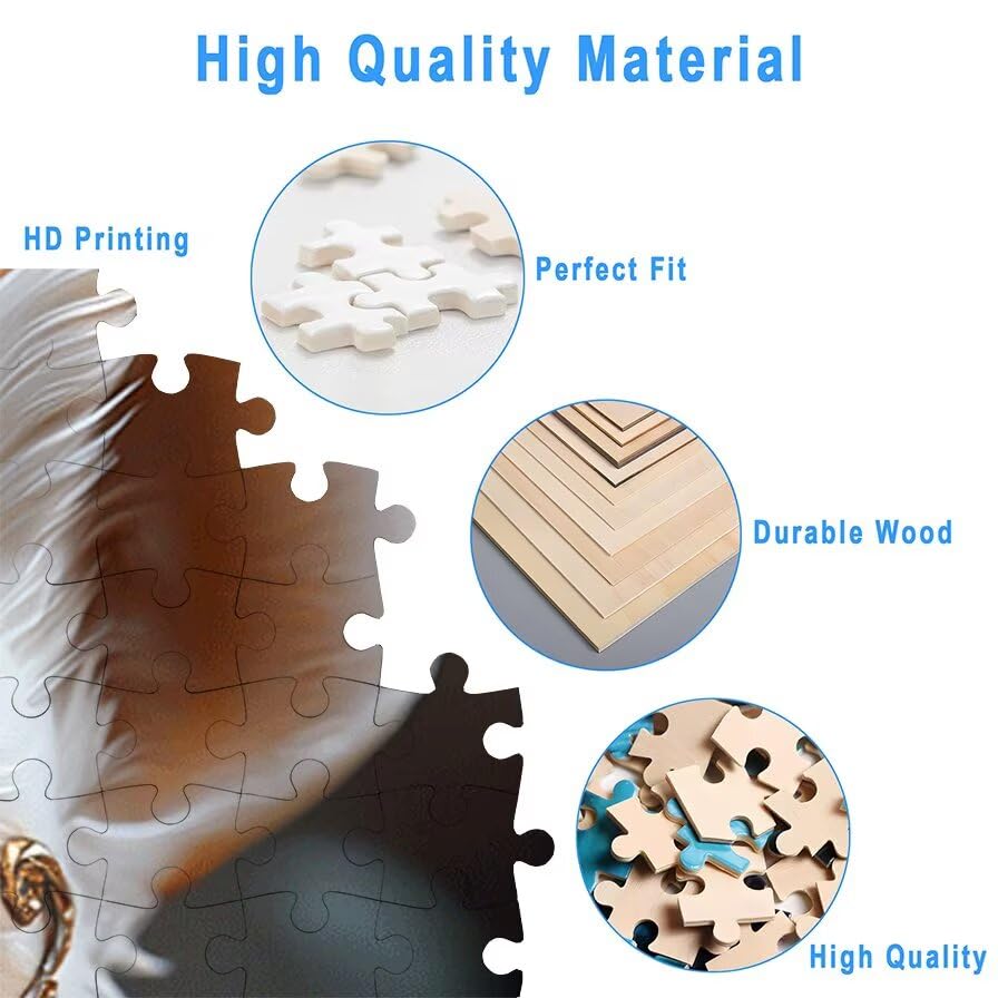 Puzzle 3000 Pièces Adultes, Puzzle 3000 Pieces Tigre pour Adultes, Grand Puzzles Bois Mignon avec Boite, Jeu de Concentration pour Toute la Famille, Puzzles pour Décoration Maison, Cadeau Femme, -5235