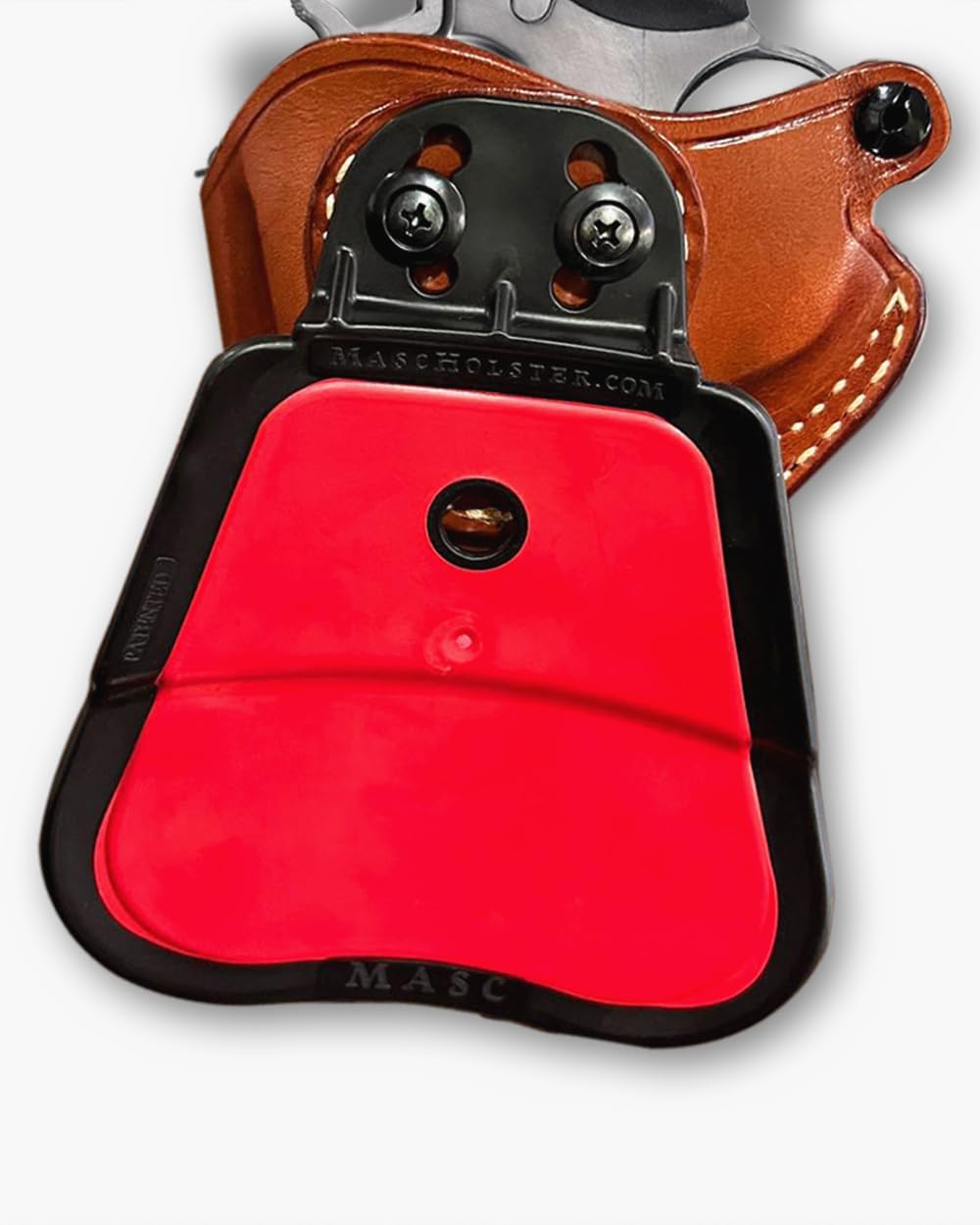Premium Leather OWB Paddle Holster with Open Top Fits, GP-100 357 Magnum 6-Shot 2.50" Barrel, Right Hand Draw, Brown Color #1515#