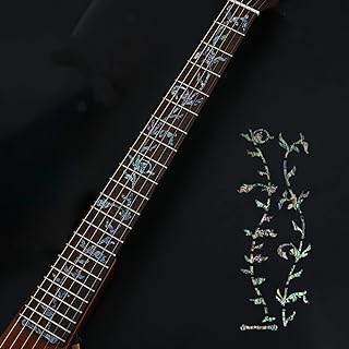 Alnicov Guitar Fretboard Markers Inlay Stickers,DIY Guitar Neck Fretboard Stickers for Bass Acoustic Guitar Electric Guitar,Tree of Life,Abalone Blue