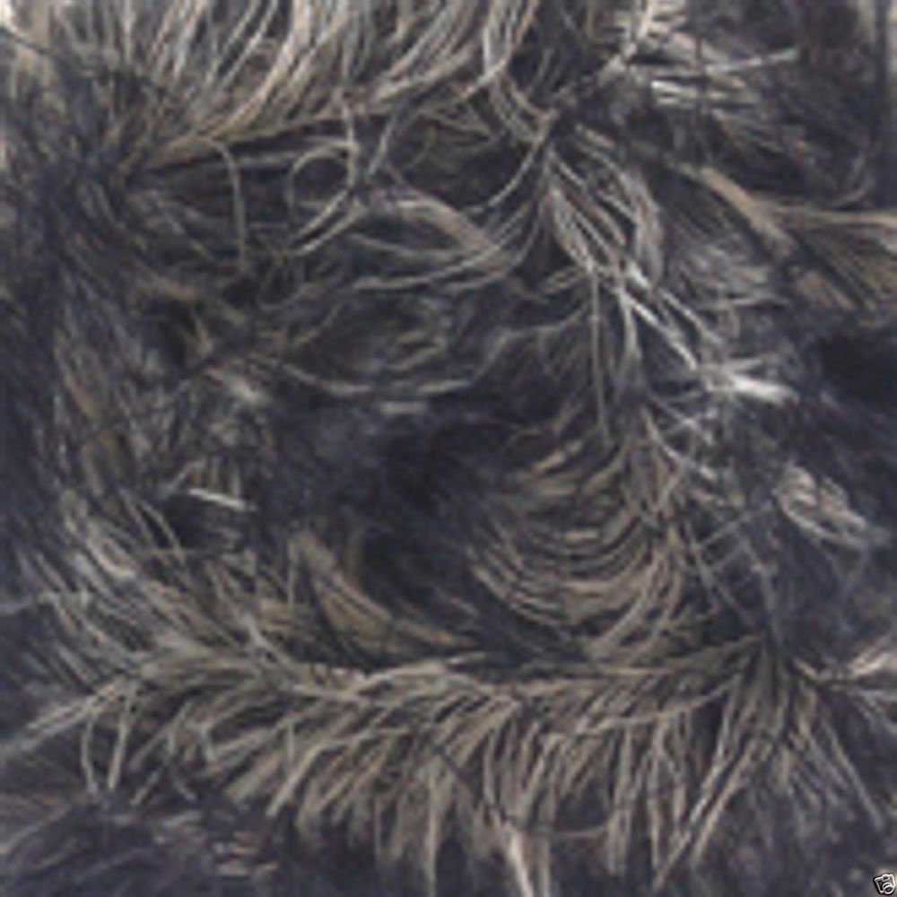 James C Brett Faux Fur Knitting Wool / Yarn 100 Gram - H3 Black/Cream