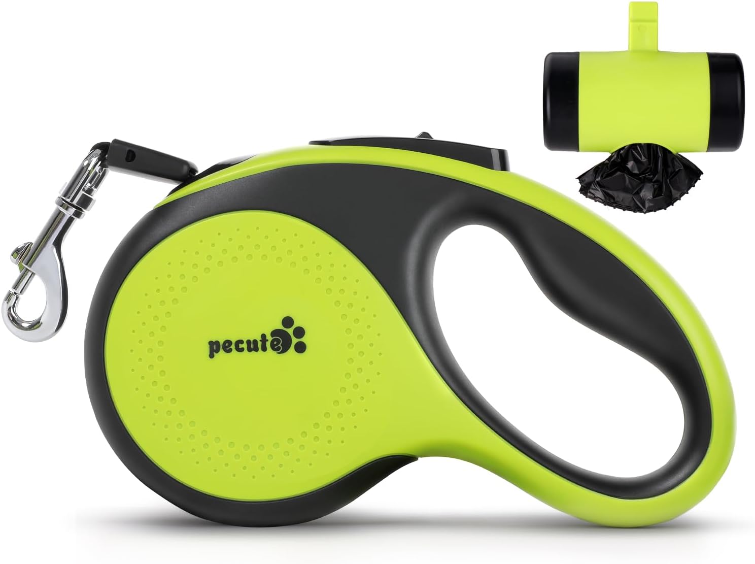 Retractable Small Dog Leash with Poop Bag Holder, 10 ft