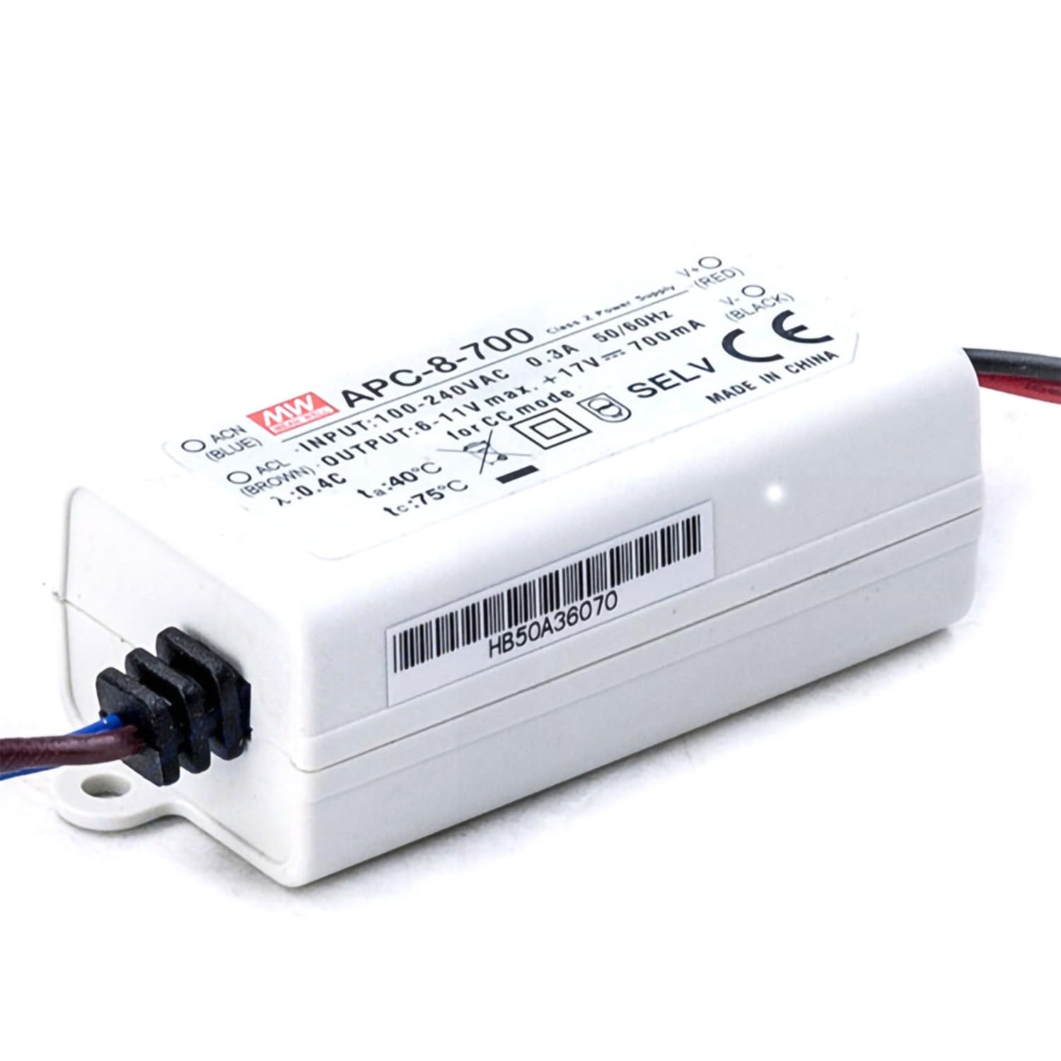 APC-8-700 7 7W 6-11V 700mA Constant Current LED Driver - Class II Power Supply - Ultra Quiet -
