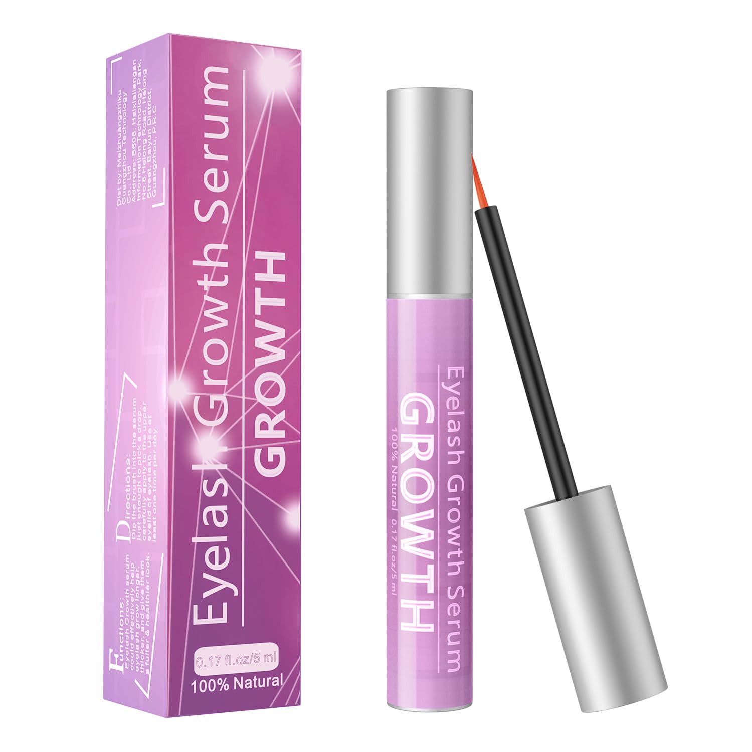 IPRILRY Eyelash Growth Serum with Natural Formula Lash Serum for Eyelash Growth for Longer,Fuller Looking Lashes Gentle for Eyelash 0.17 Fl Oz - 1