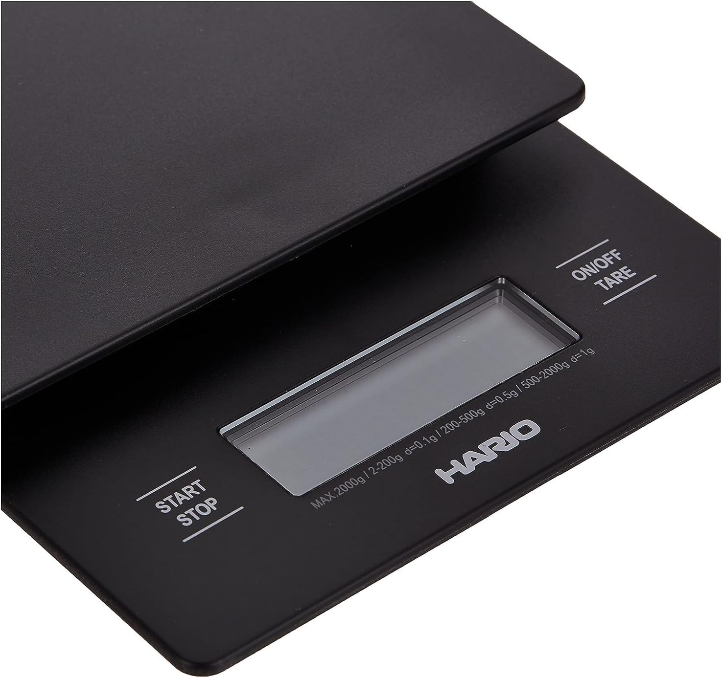 HARIO VSTN-INT-2000B V60 Drip Coffee Scale in use with a V60 pour-over setup