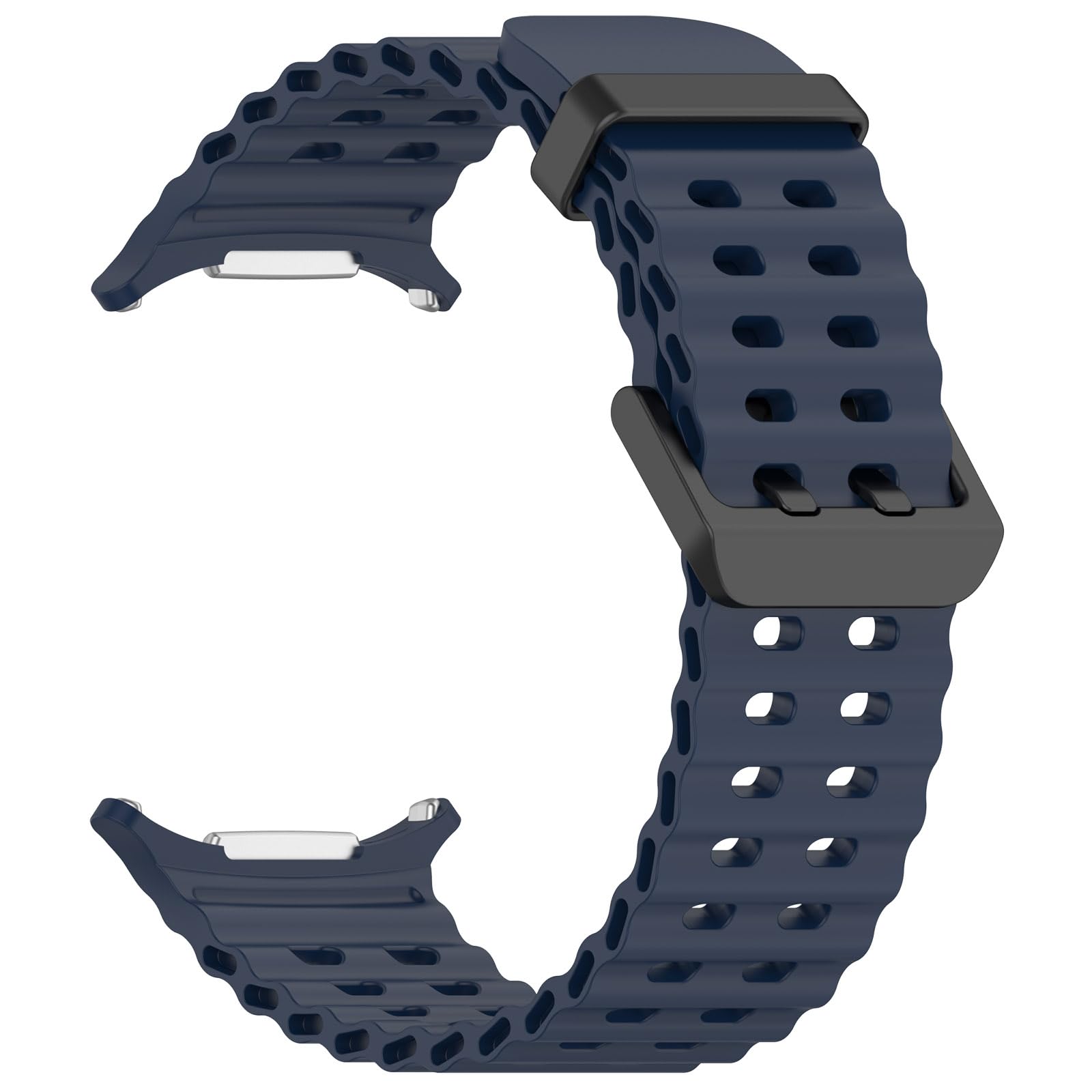OBOE Silicone Band 'COMPATIBLE WITH' Samsung Galaxy Watch Ultra/Ultra 2 (2025) 47mm No Gap Sport Strap (Midnight Blue) [WATCH NOT INCLUDED]-picture-15