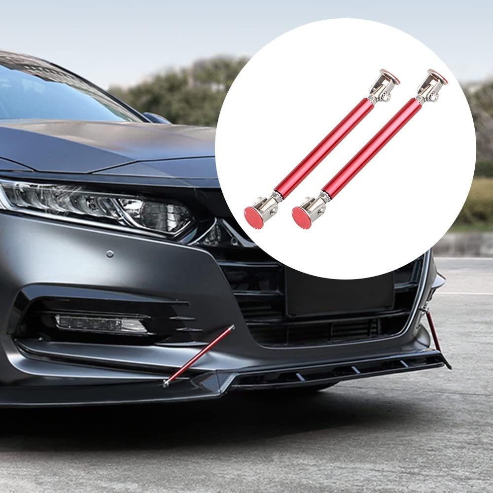 2 barre di supporto per labbra, autoadesive, regolabili, per la modifica dell'auto, robusto, leggero, in lega di alluminio, per la maggior parte dei veicoli