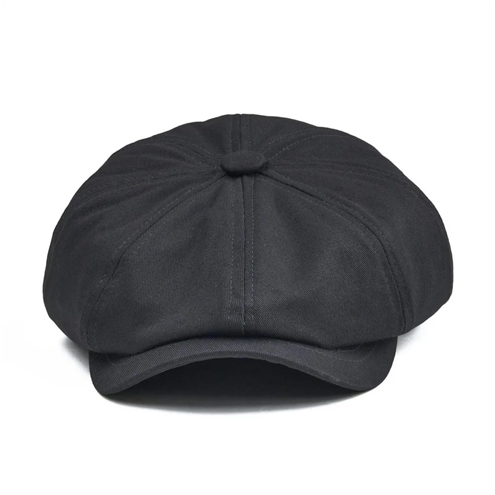 Gorra de Repartidor de Periódicos Gorra Newsboy de Sarga algodón for Hombre, Sombrero Ocho Paneles, Gorras Panadero for Mujer, Sombreros Grandes Retro, Boina Negra for