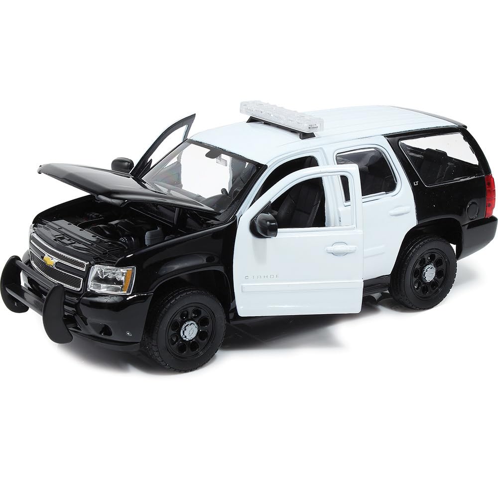 2008 Unmarked Police Car Black and White 1/24 Diecast Model Car by Welly 22509BKWHP-W