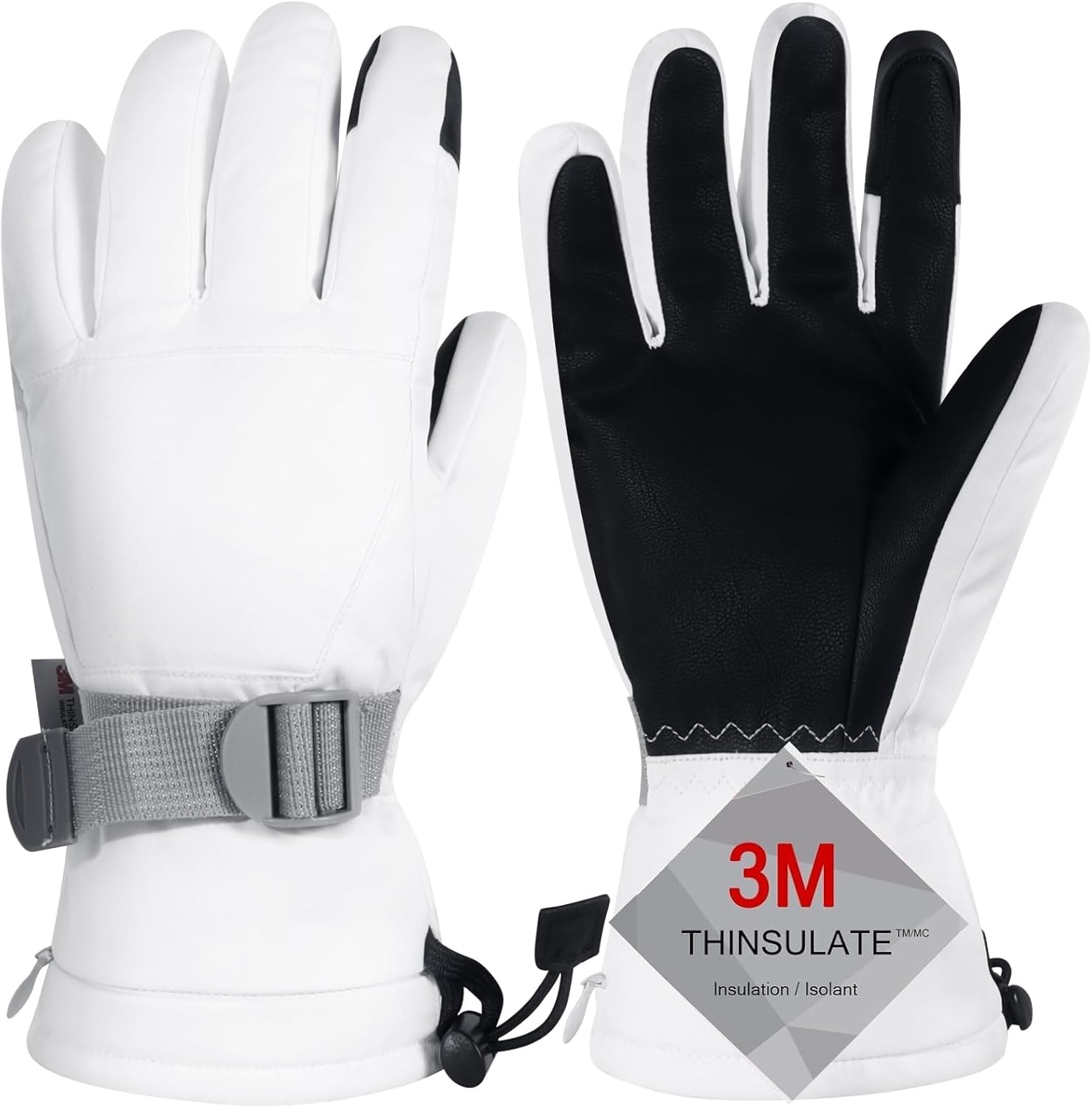 Ski Gloves, Waterproof and Breathable Snow Gloves for Cold Weather, Men & Women Boy...