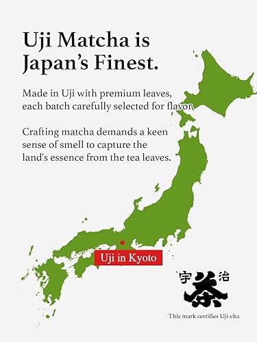 Miniatura 4 de HAYASHIYA Polvo de matcha  Wakamatsu  Kyoto Uji grado ceremonial, primera cosecha auténtico polvo de té verde matcha japonés (1.06 oz)