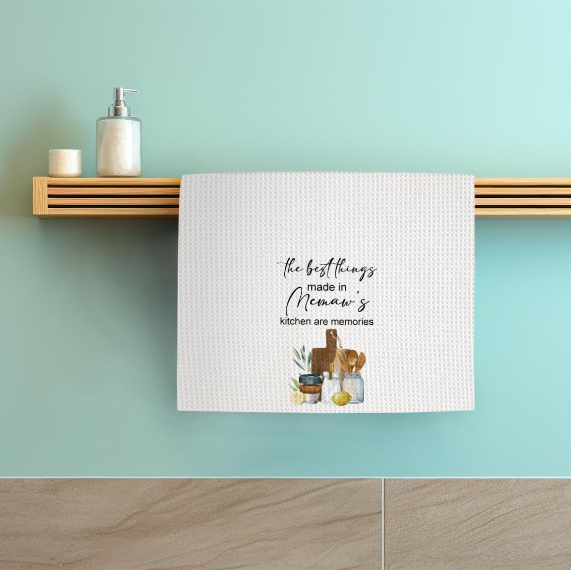 Memaw Grandma Kitchen Towels, Grandma Kitchen Gifts, Gifts for Memaw Dish Towels Tea Towels for Kitchen, Grandma Gifts for Christmas Hand Towels, 16x24 Inches - Image 4