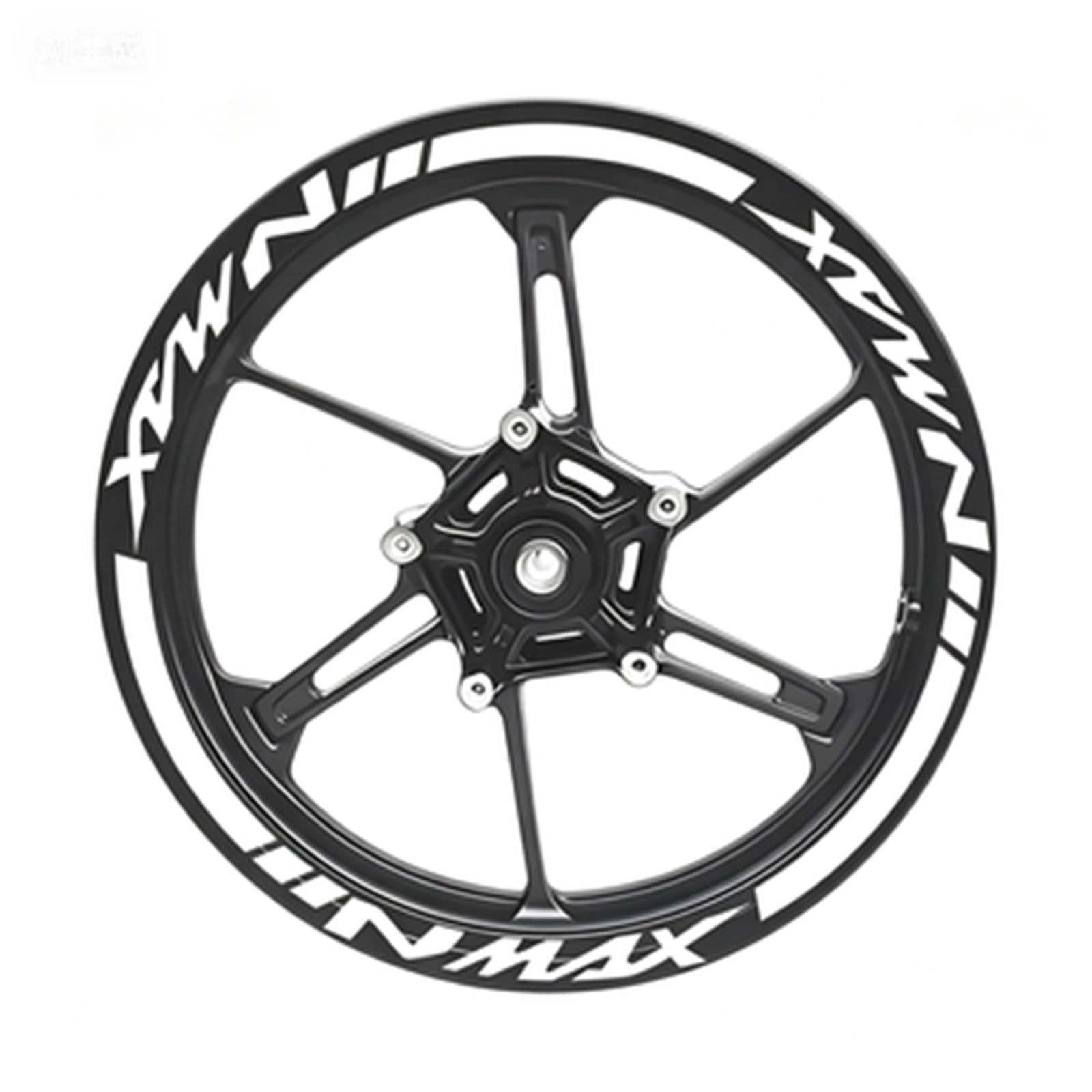 Motorcycle Wheel Sticker Racing Rim Stripe Decal Decoration Accessories for Yamaha NMAX N Max N-max 155 125(Color2)