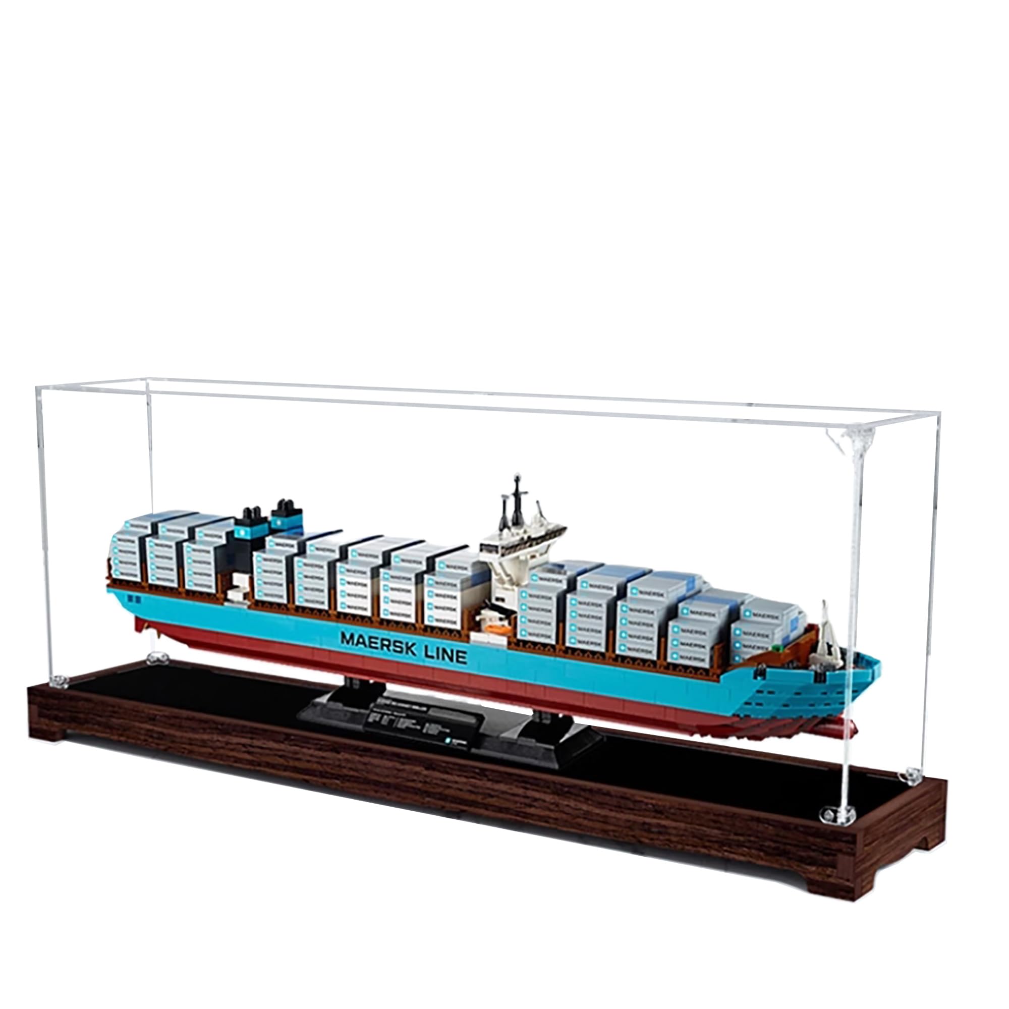 Acrylic Display Case for Lego 10241 Maersk Cargo Ship Model, 3mm Dustproof Display Box, Display Case Compatible with Lego 10241 (Model Not Included) (Transparent 3MM B)