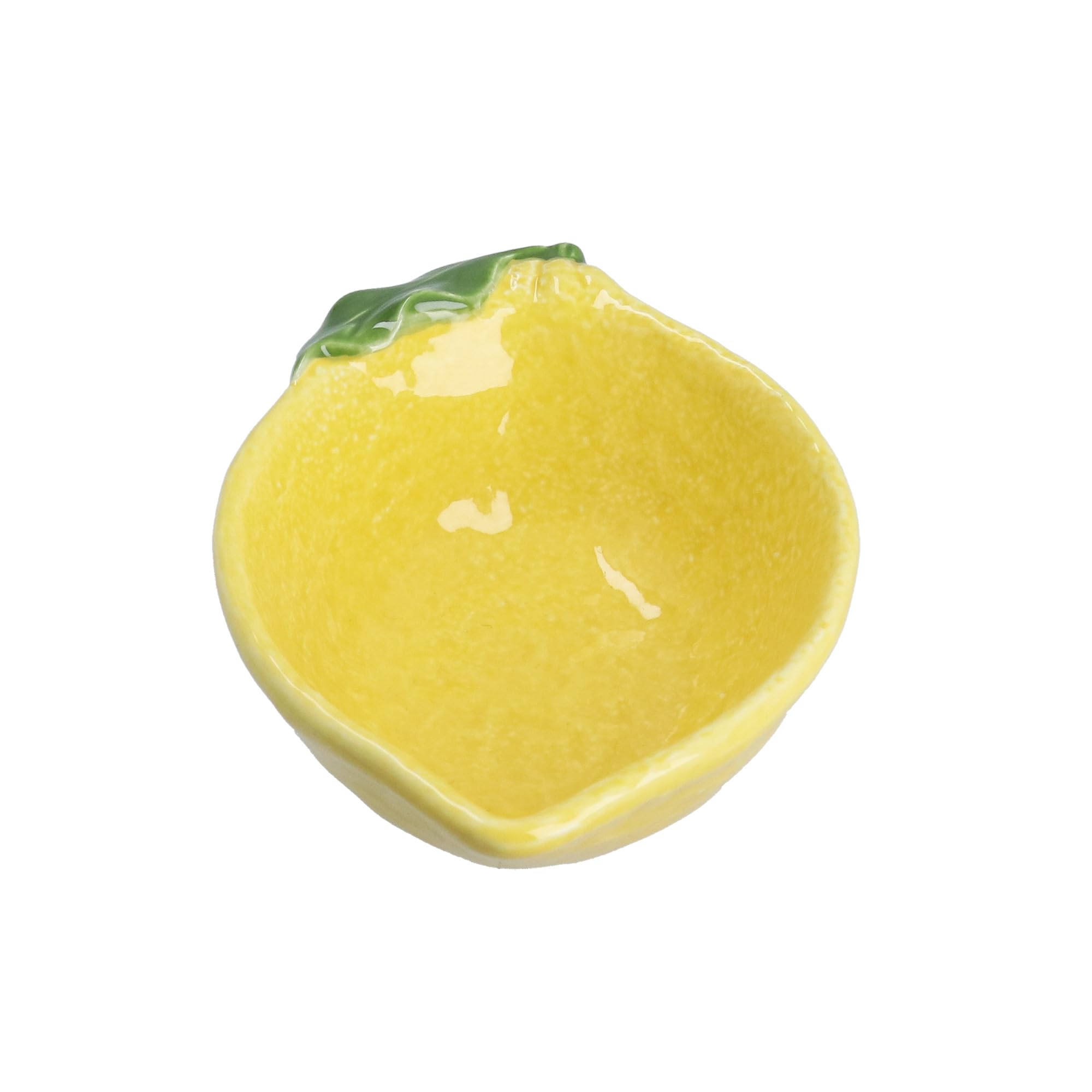 Gisela Graham Lemon Shaped Stoneware Bowl, Snacks, Dips, 12cm, 110ml