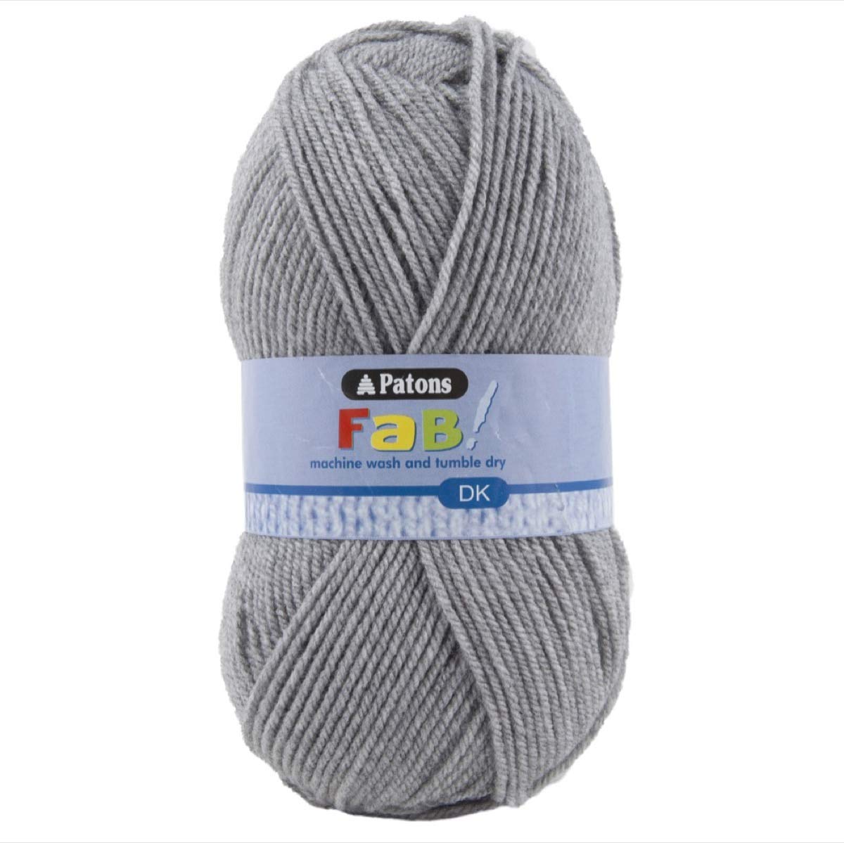 Patons Fab DK Kitting/Crochet Yarn Double Knitting Wool 100g Balls and 100% Acrylic Machine Washable & Tumble Dry Yarn - 44 Colours in The Range - Colour 2310 - Grey - 10 x 100g Balls โ image 1