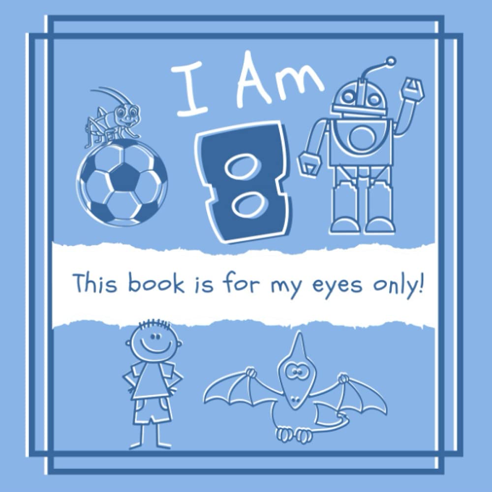 8 Year Old Boys Notebook and sketchbook: A book filled with 100 pages of alternating lined and blank pages to write and draw on.