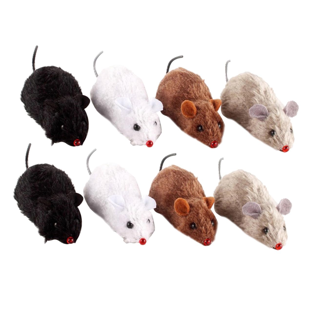 Juguete de rata de cuerda de felpa interactivo para entretenimiento de gatos domésticos
