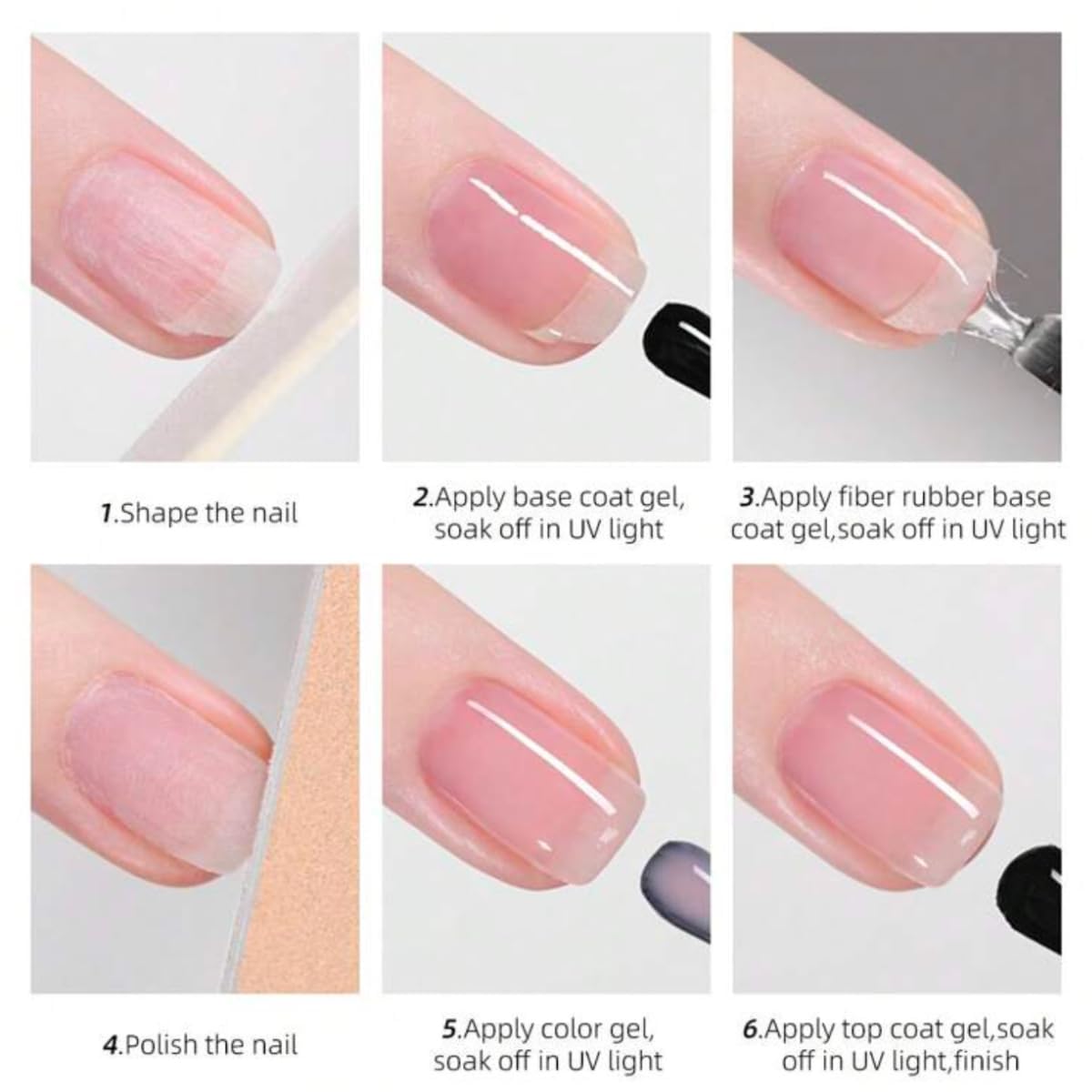 Amazon.com: Xeijayi Rubber Base Gel with Fiberglass for Nails 15ml