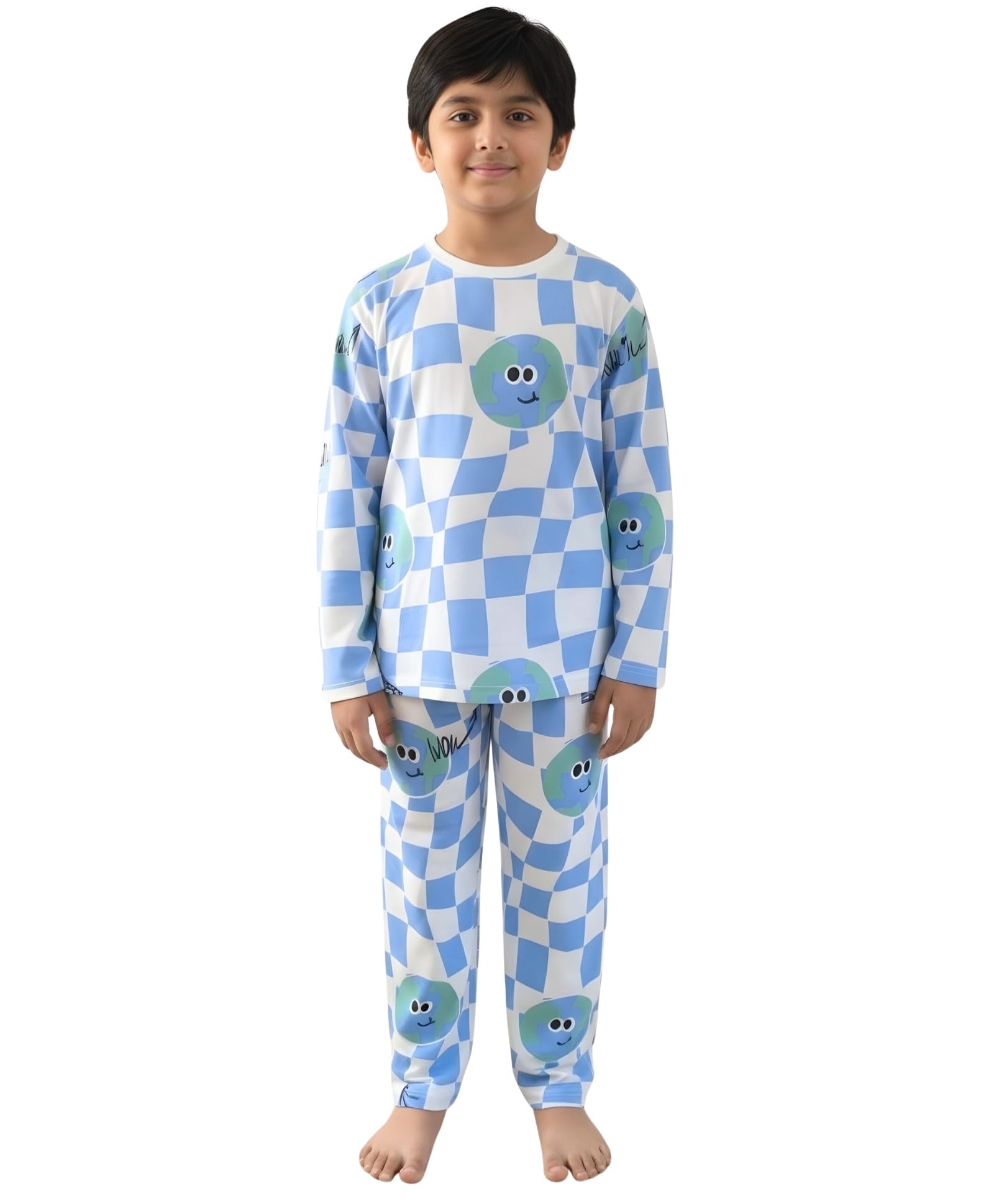 ANTHRILO Pajama T-Shirt Set for Boys & Toddlers|Full Sleeves Cotton T-Shirt Pyjama for Kids | Comfortable & Regular Slim Fit